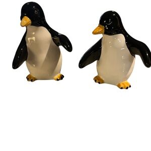 Charming Black and White Penguin Salt and Pepper